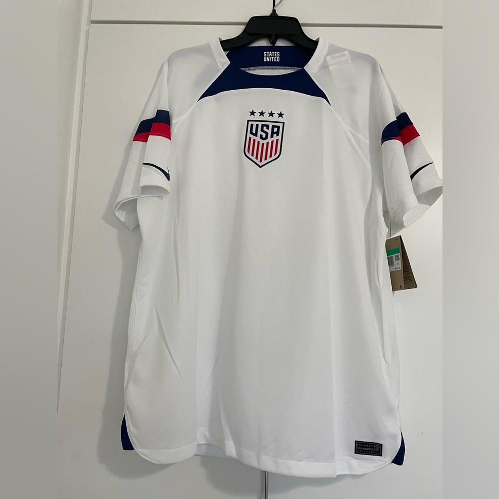 Nike United States White and Blue Soccer Jersey